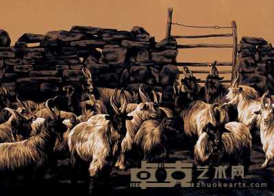李彦鹏 1997年作 山羊 50×70cm